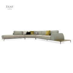 Snake corner modern design art style sofa with cast copper legs