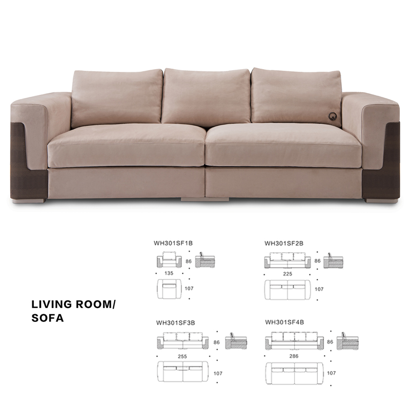 Modern design style fabric living room sofa