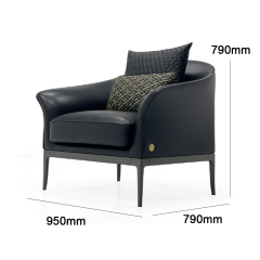 Modern Comfort and Elegant Metal Leg Lounge Chair