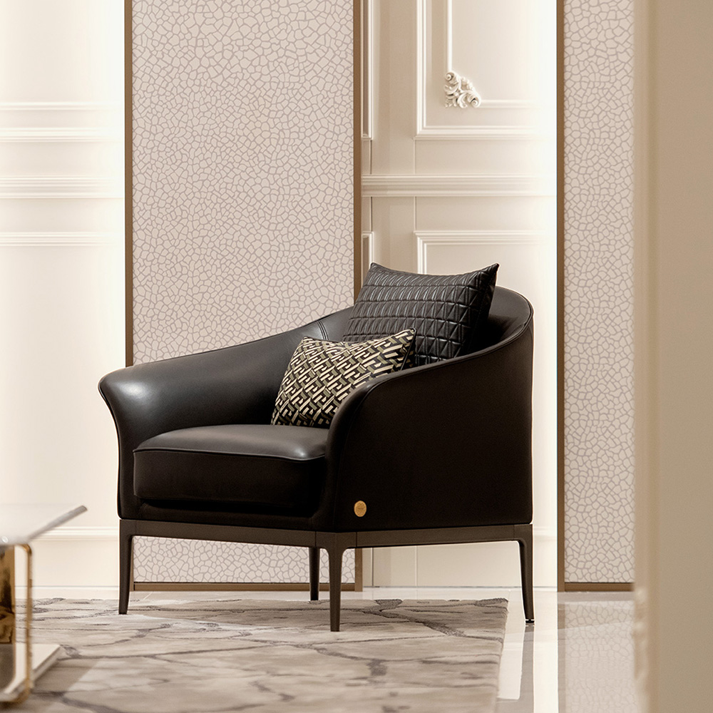 Modern Comfort and Elegant Metal Leg Lounge Chair