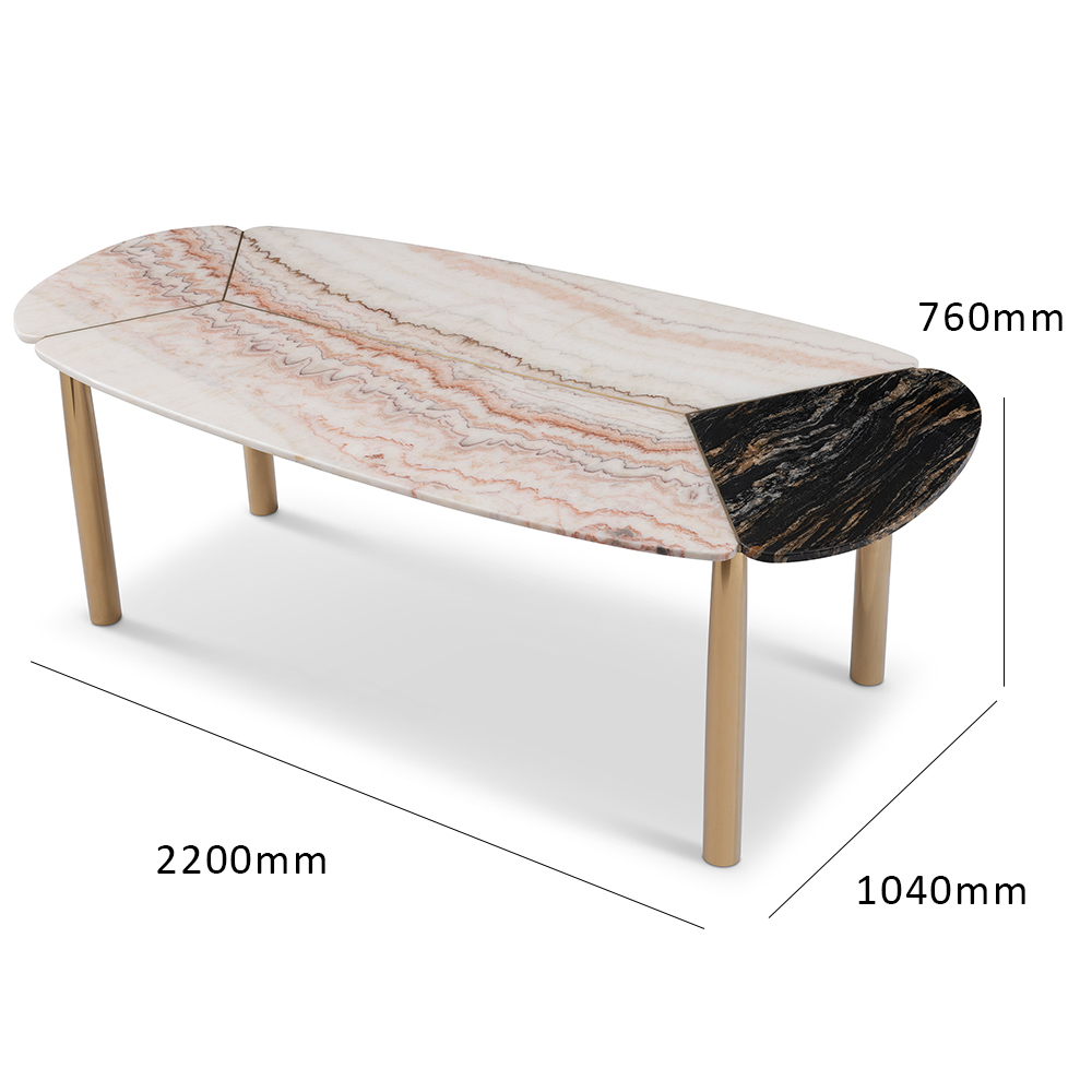 Simple and Creative Oval Marble Dining Table