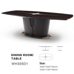 Modern style rectangular furniture wood veneer dining table