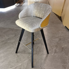 Luxurious and comfortable bar chair with backrest