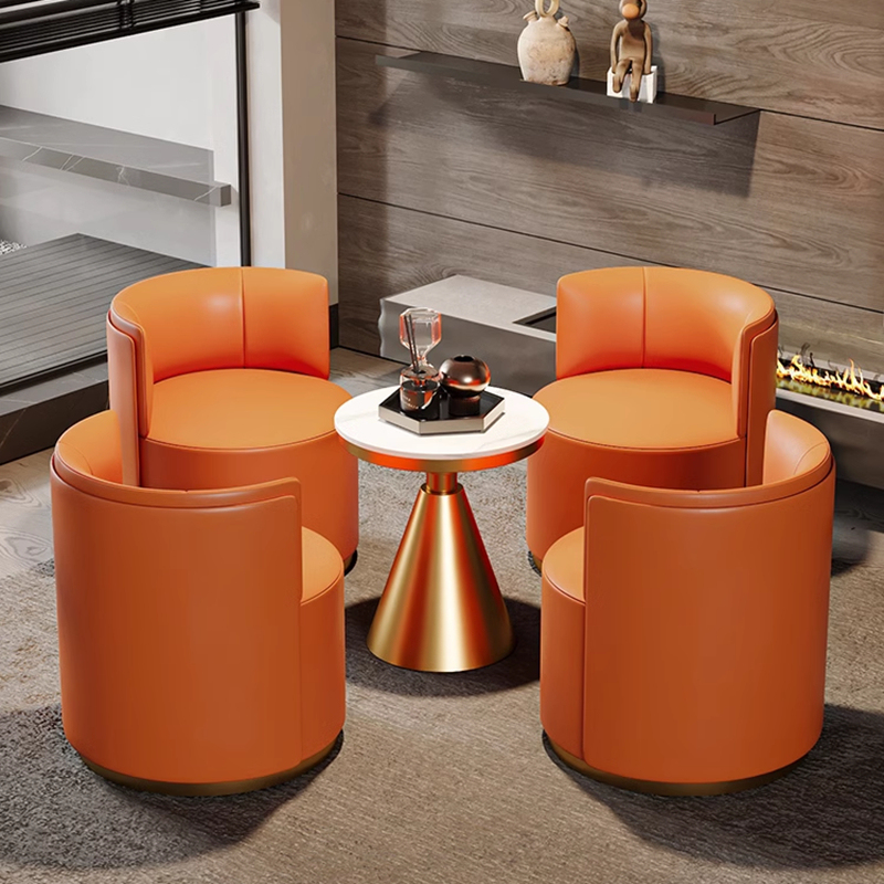 EKAR Modern Furniture - Round Base Lounge Chair for Living Room