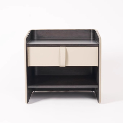 EKAR Modern Furniture - Wood Veneer Nightstand with Drawers