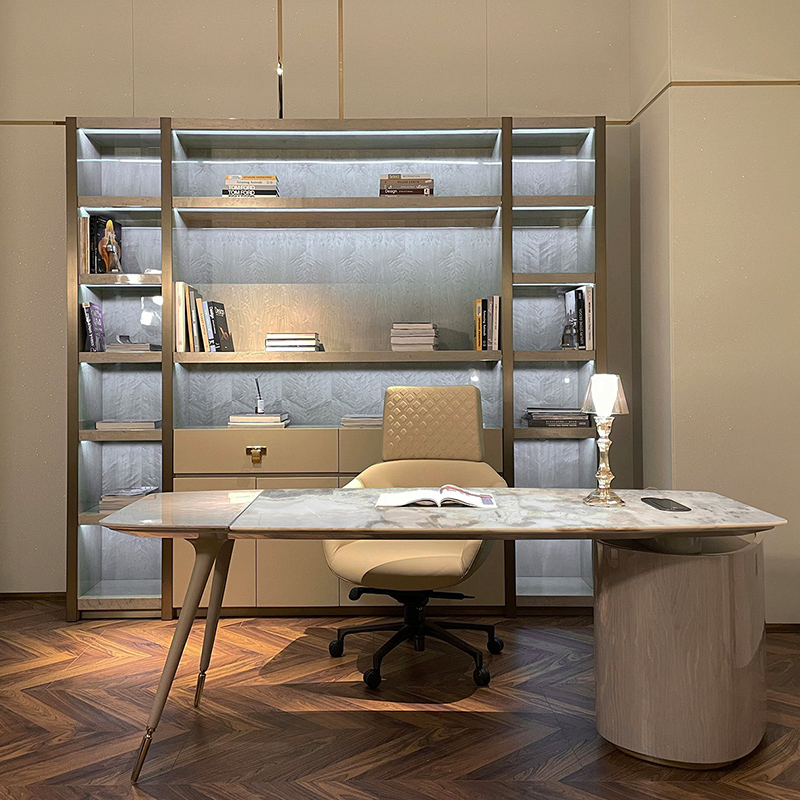 EKAR FURNITURE light luxury series wooden bookshelf