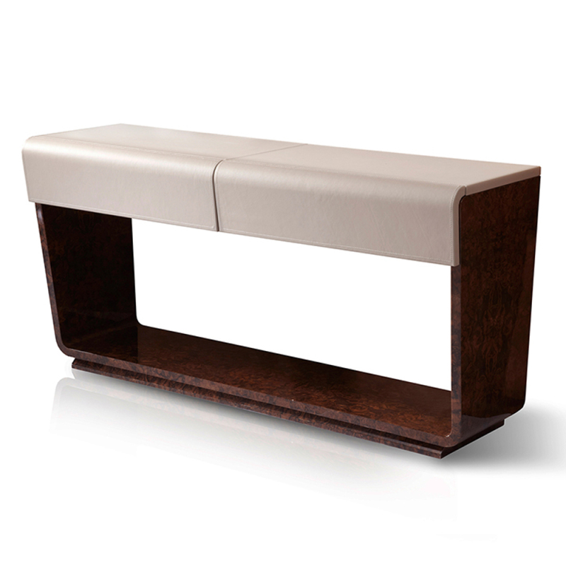 Base wood veneer living room foyer console table