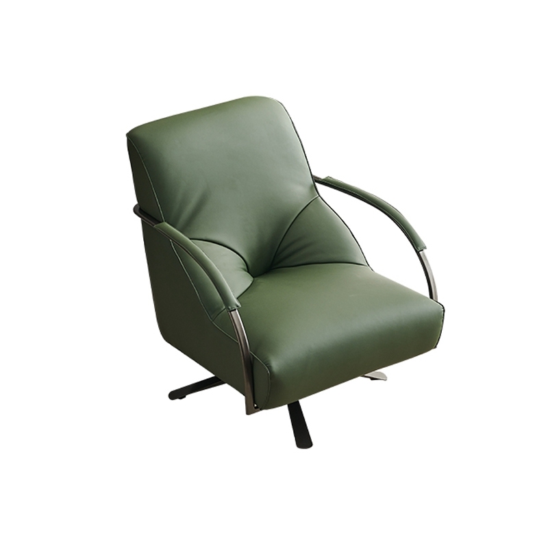 Modern Half Leather Lounge Chair