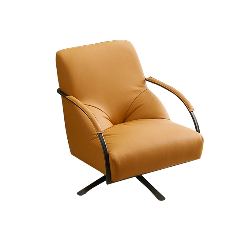 Modern Half Leather Lounge Chair
