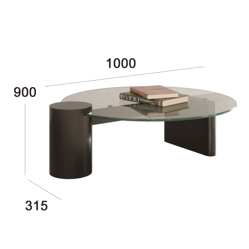 Contemporary Glass Top Round Coffee Table for Stylish Living Spaces