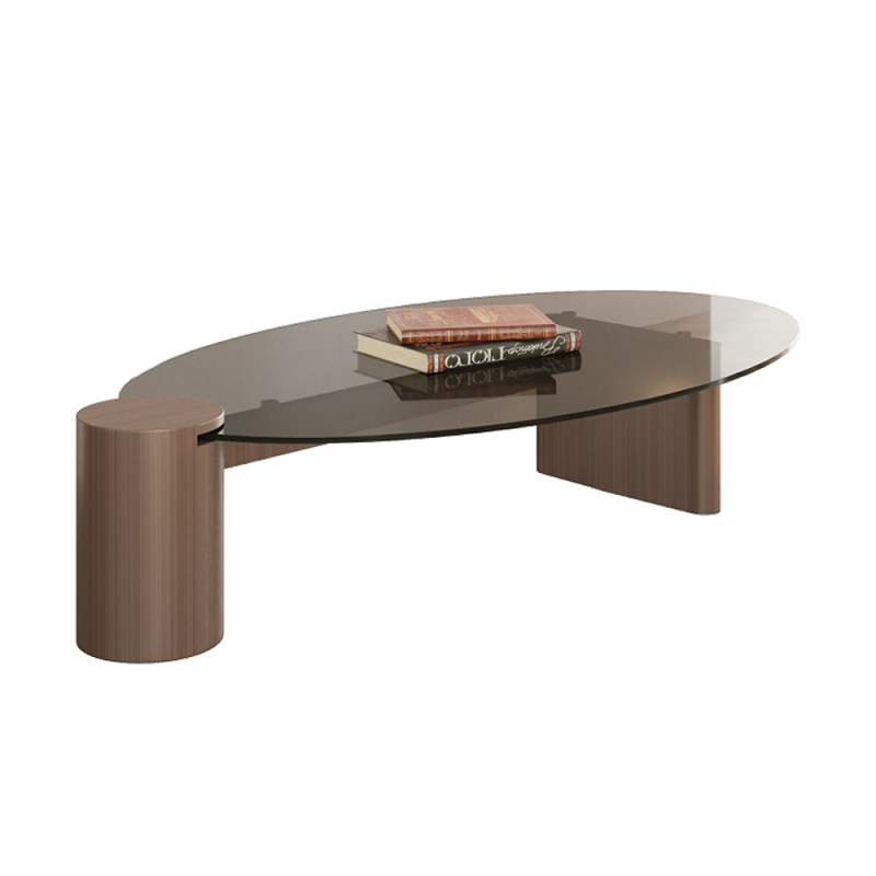 Contemporary Glass Top Round Coffee Table for Stylish Living Spaces