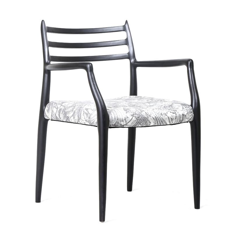 Modern wooden fabric dining chairs
