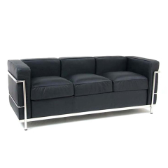 Contemporary Stainless Steel and PU Leather Sofa