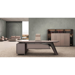 Modern Style Velvet Grey Leather Office Desk