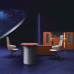 Modern Style Velvet Grey Leather Office Desk