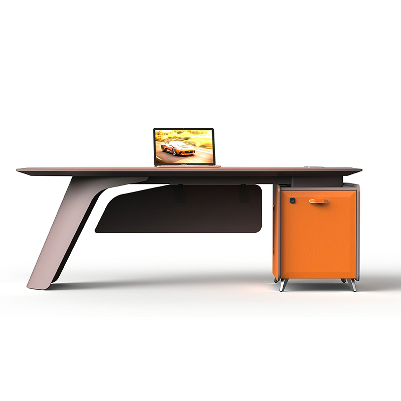Modern Hermès orange leather desk