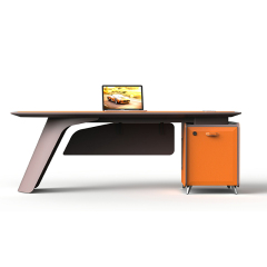 Modern Hermès orange leather desk