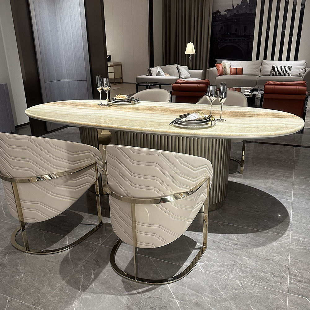 Classic and luxurious marble dining table