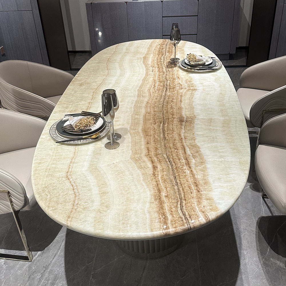 Classic and luxurious marble dining table