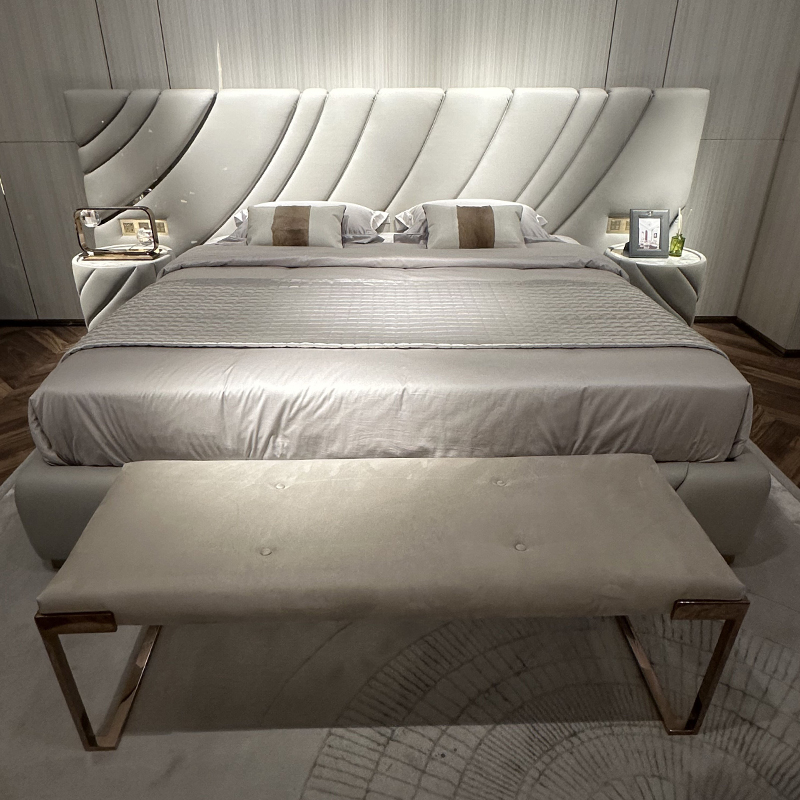 Widescreen bed in modern design: luxury and comfort combined