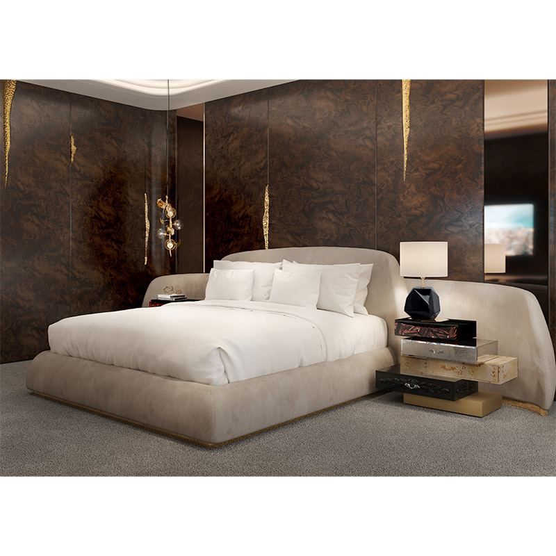 Modern bedroom simple bedroom widescreen bed