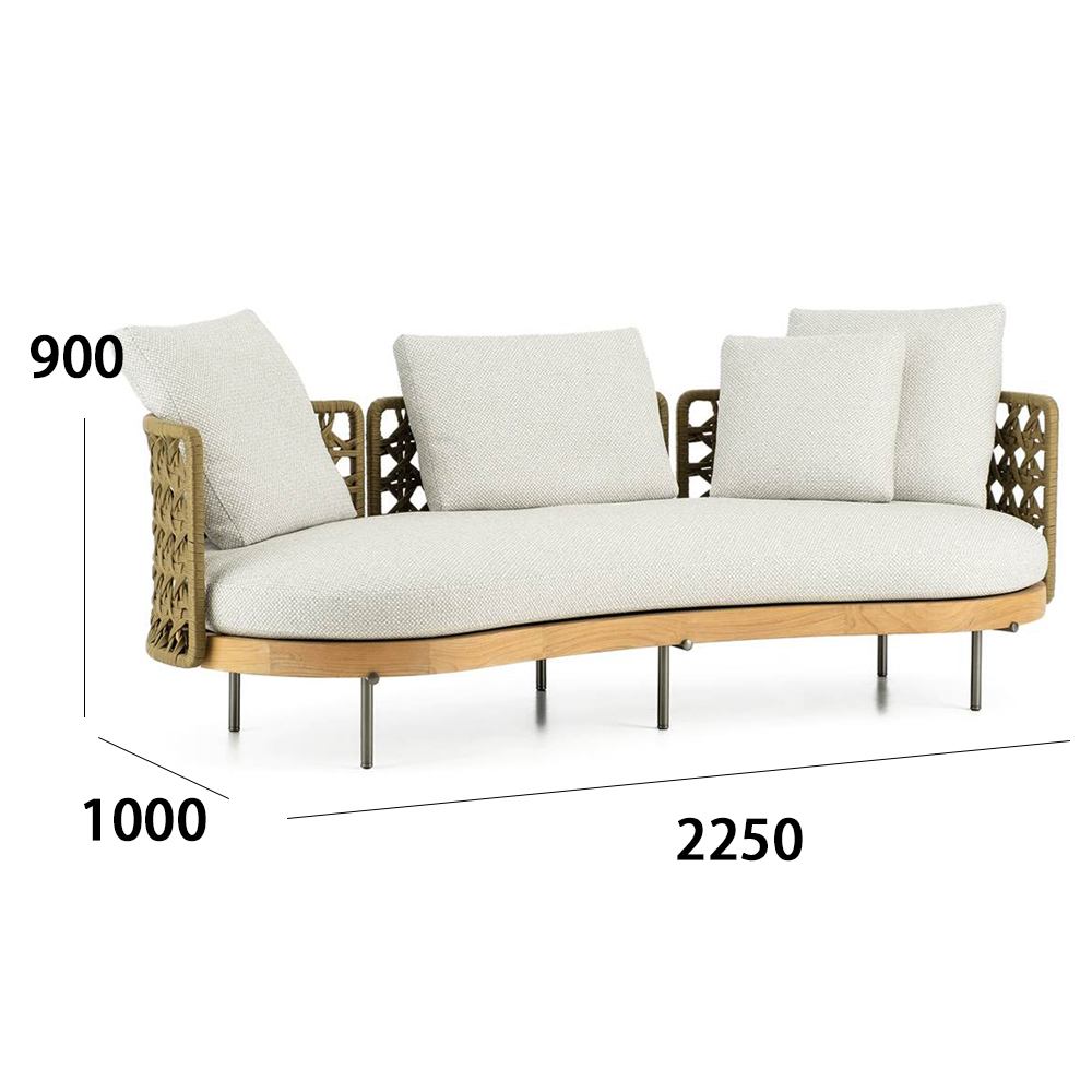 Durable outdoor sofa with modern design