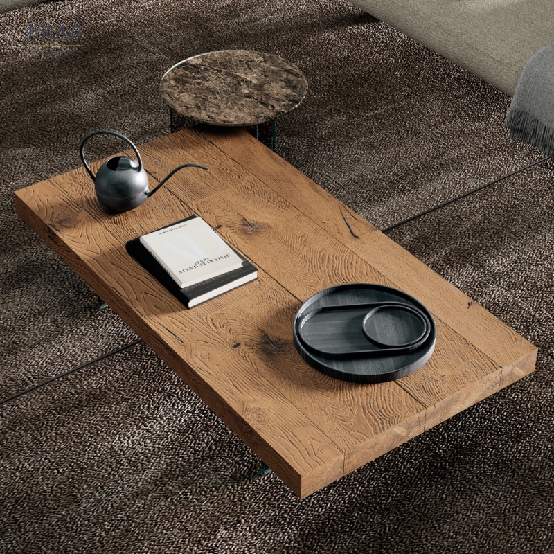 Rustic Elegance: Solid Wood Coffee Table for Your Living Room