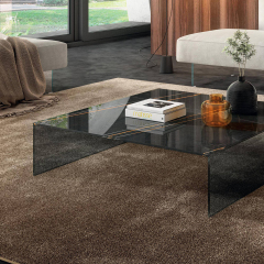 Contemporary Glass Square Coffee Table