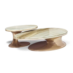 Unique centerpiece: irregular round modular coffee table