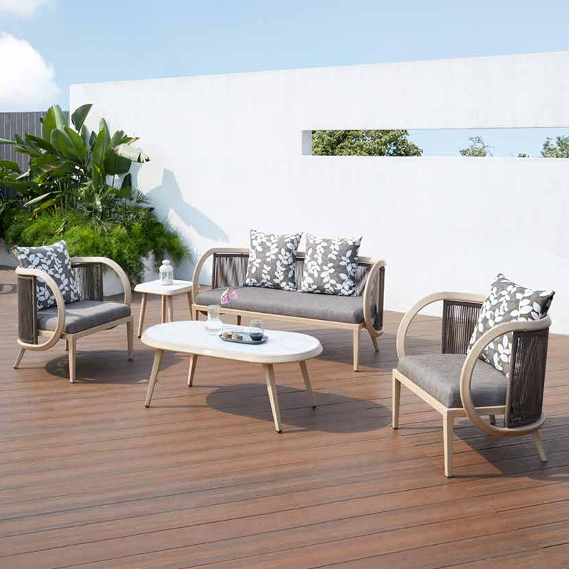 Single and double waterproof fabric outdoor sofas - enjoy outdoor comfort