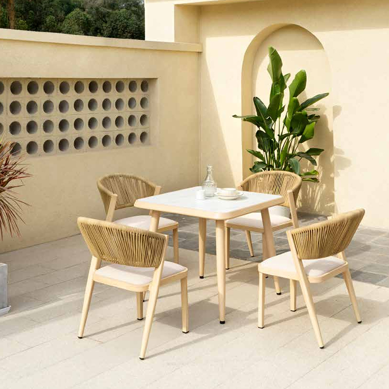 Fully waterproof fabric and high-density sponge outdoor dining chairs