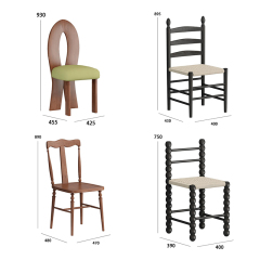 Modern design style dining chair series