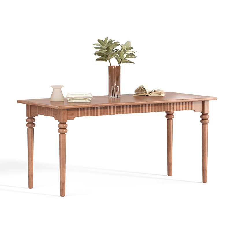 Cherry wood dining table and chairs set