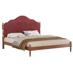Elegant Cherry Wood Bedroom Bed - Timeless Comfort