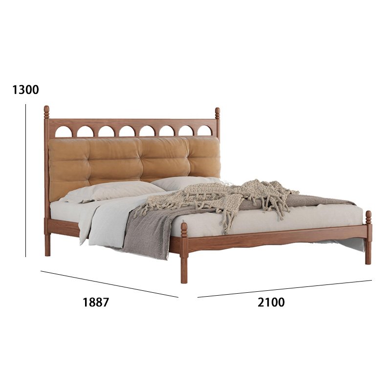 Đầu giường phòng ngủ bằng gỗ sồi rắn