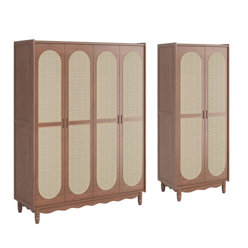 New design modern cherry wood bedroom furniture wardrobe