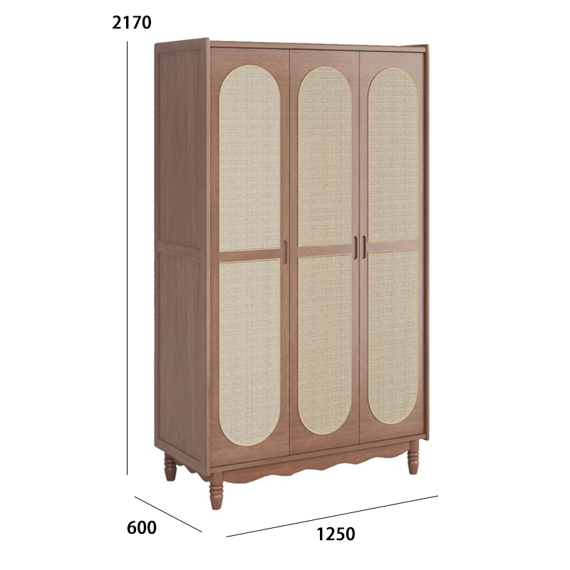 New design modern cherry wood bedroom furniture wardrobe