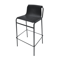 Modern Genuine Saddle Leather Bar Bar Stool