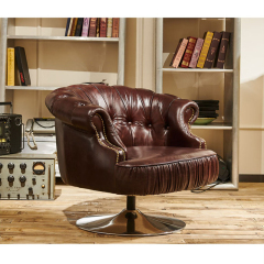 Luxurious and comfortable leather lounge chair for living room