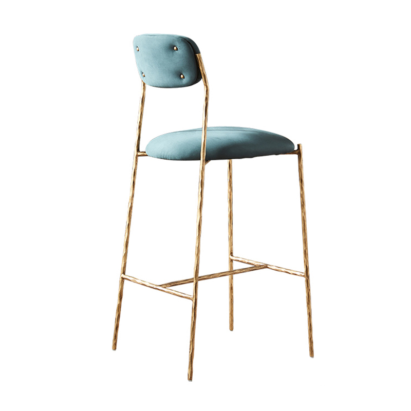 Retro Copper Iron Frame Bar Stool