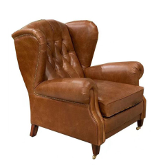 Wooden Leg Armrest Leisure Chair