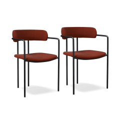 Matte fabric forged vintage copper iron legs restaurant dining chairs