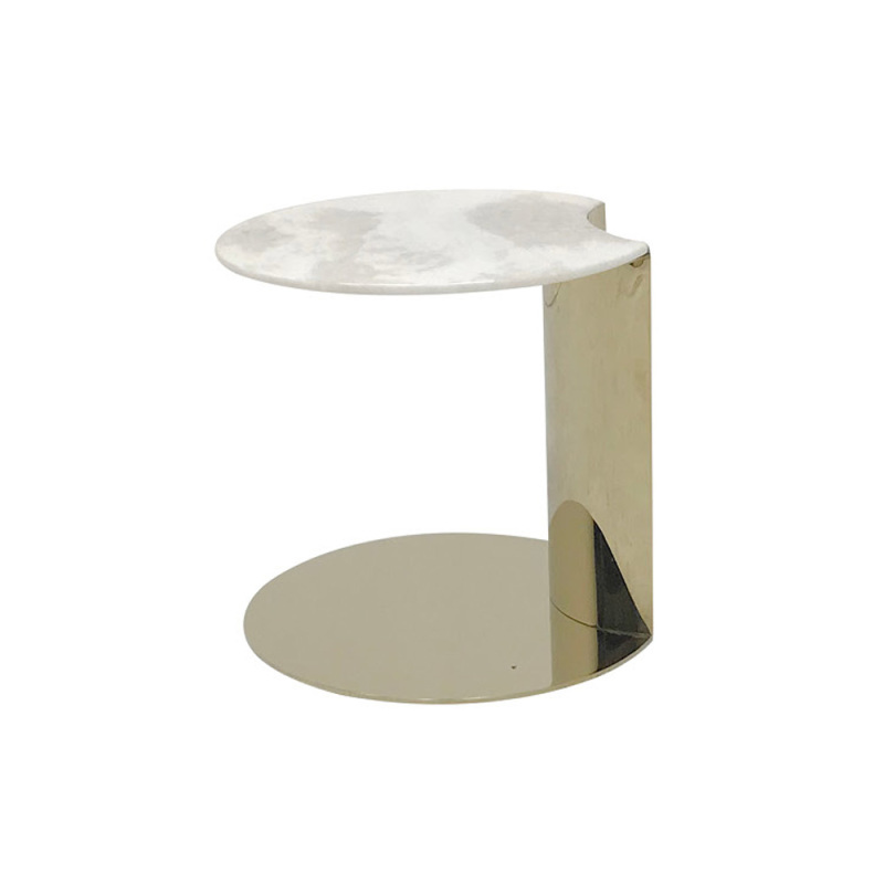 Hardware crystal steel marble panel combination corner table