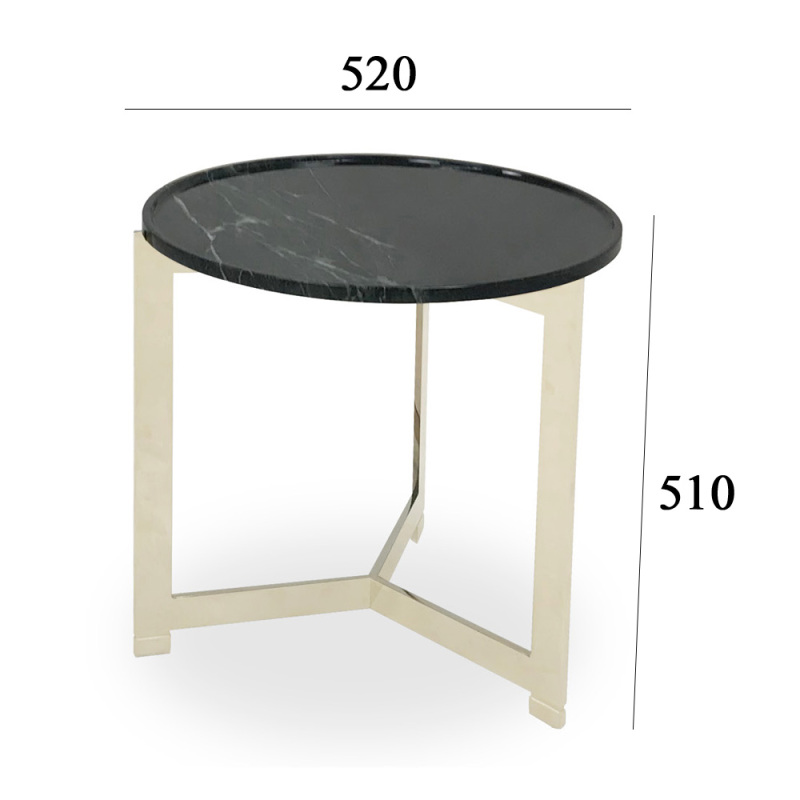 Metal round corner table for modern home decoration