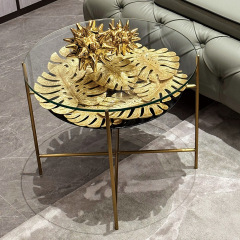 Metal and Glass Corner Table - Contemporary Accent Piece for Stylish Home Decor