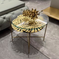 Metal and Glass Corner Table - Contemporary Accent Piece for Stylish Home Decor