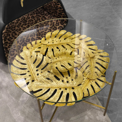 Metal and Glass Corner Table - Contemporary Accent Piece for Stylish Home Decor