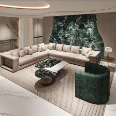 Marble modern living room combination coffee table