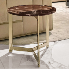 Metal round corner table for modern home decoration