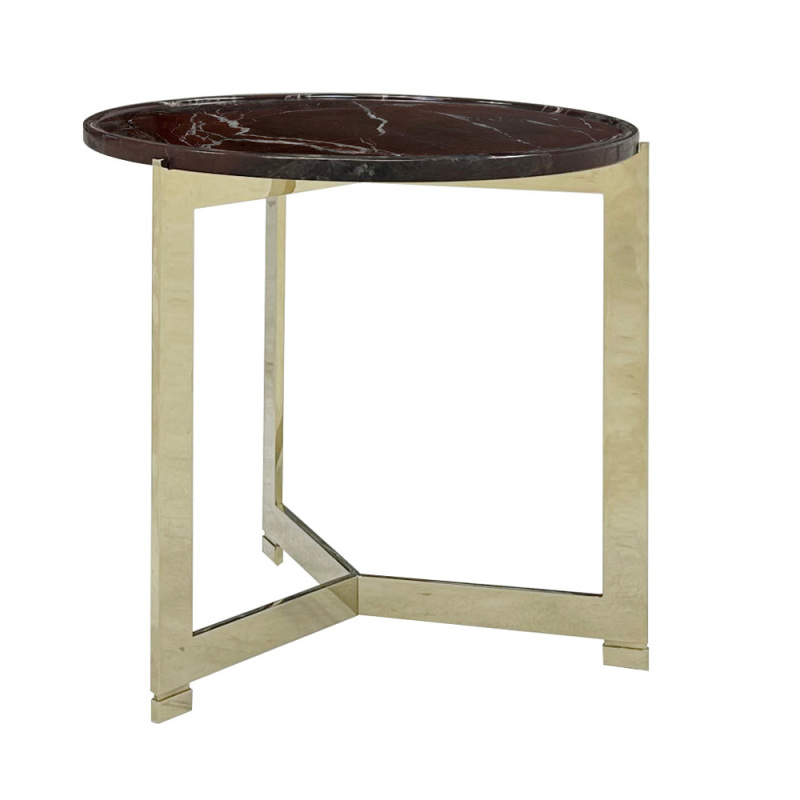 Metal round corner table for modern home decoration